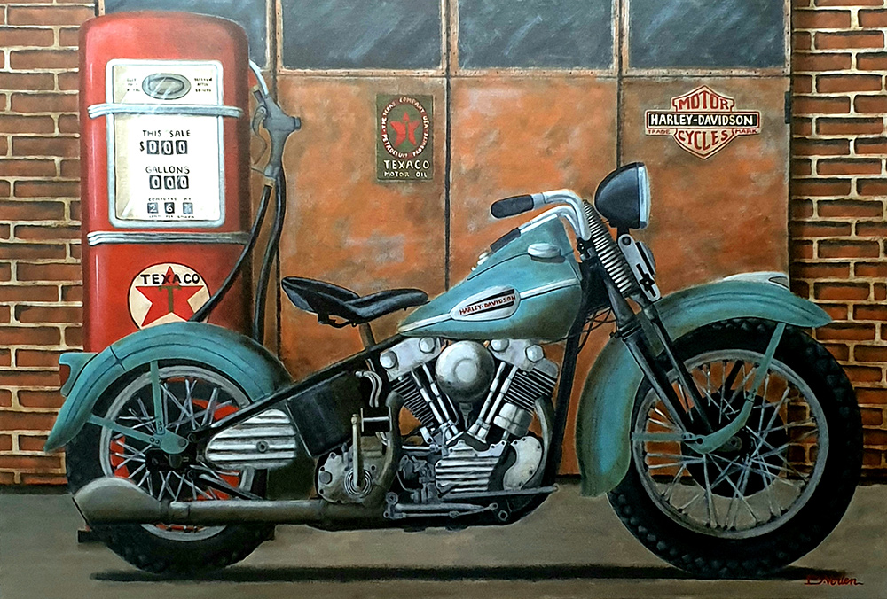 Harley Davidson Knucklehead 1940, 130x89