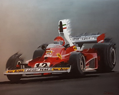 f1 Ferrari - Niki Lauda,100×81
