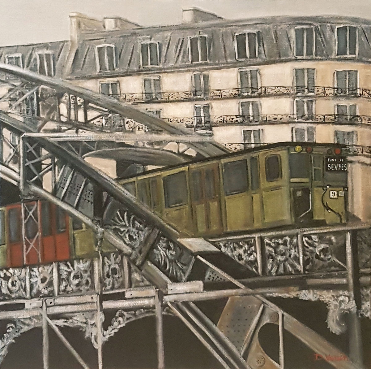 Metro aérien Paris 1960 -60x60